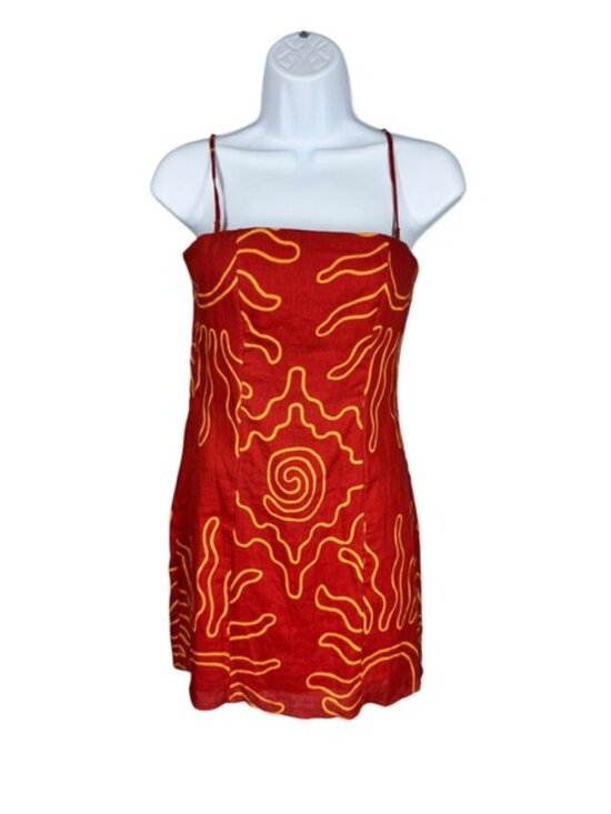Cala de la Cruz Laia Red Mini Dress Detachable Straps NWT Size S - Picture 4 of 12